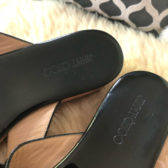 Jimmy Choo Black Patent Leather flip-flops size 36 (US 6) - Picture 11 of 13